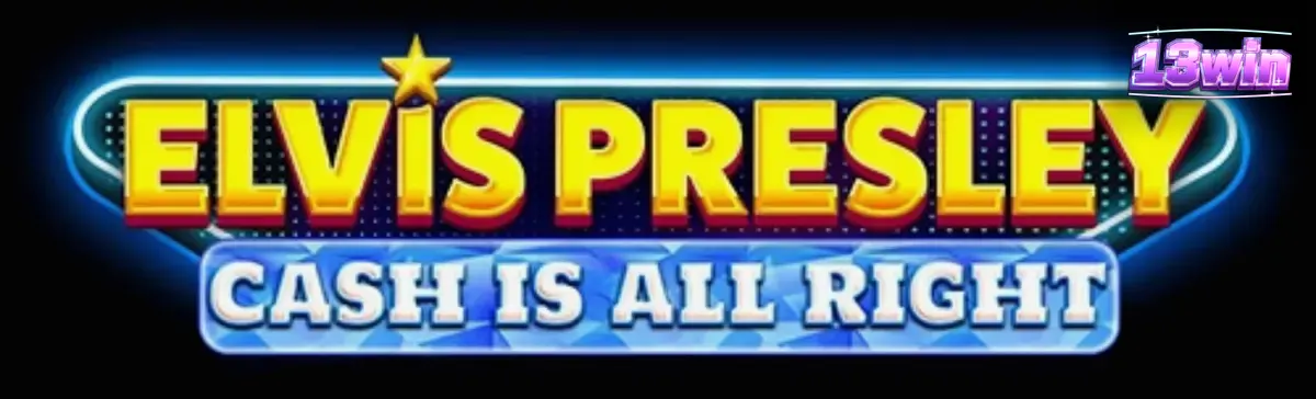 Giao diện trò chơi Elvis Presley: Cash is All Right với phong cách neon rực rỡ